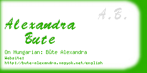 alexandra bute business card