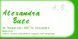 alexandra bute business card